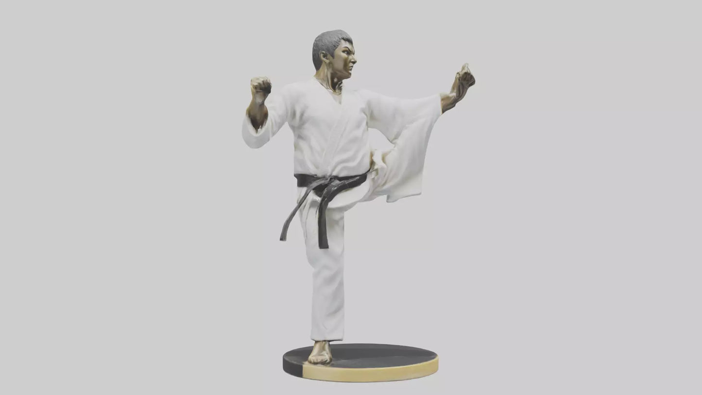 3D model Karate Black Belt Statue model VR / AR / low-poly