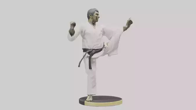3D model Karate Black Belt Statue model VR / AR / low-poly