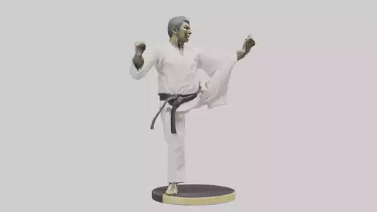 3D model Karate Black Belt Statue model VR / AR / low-poly
