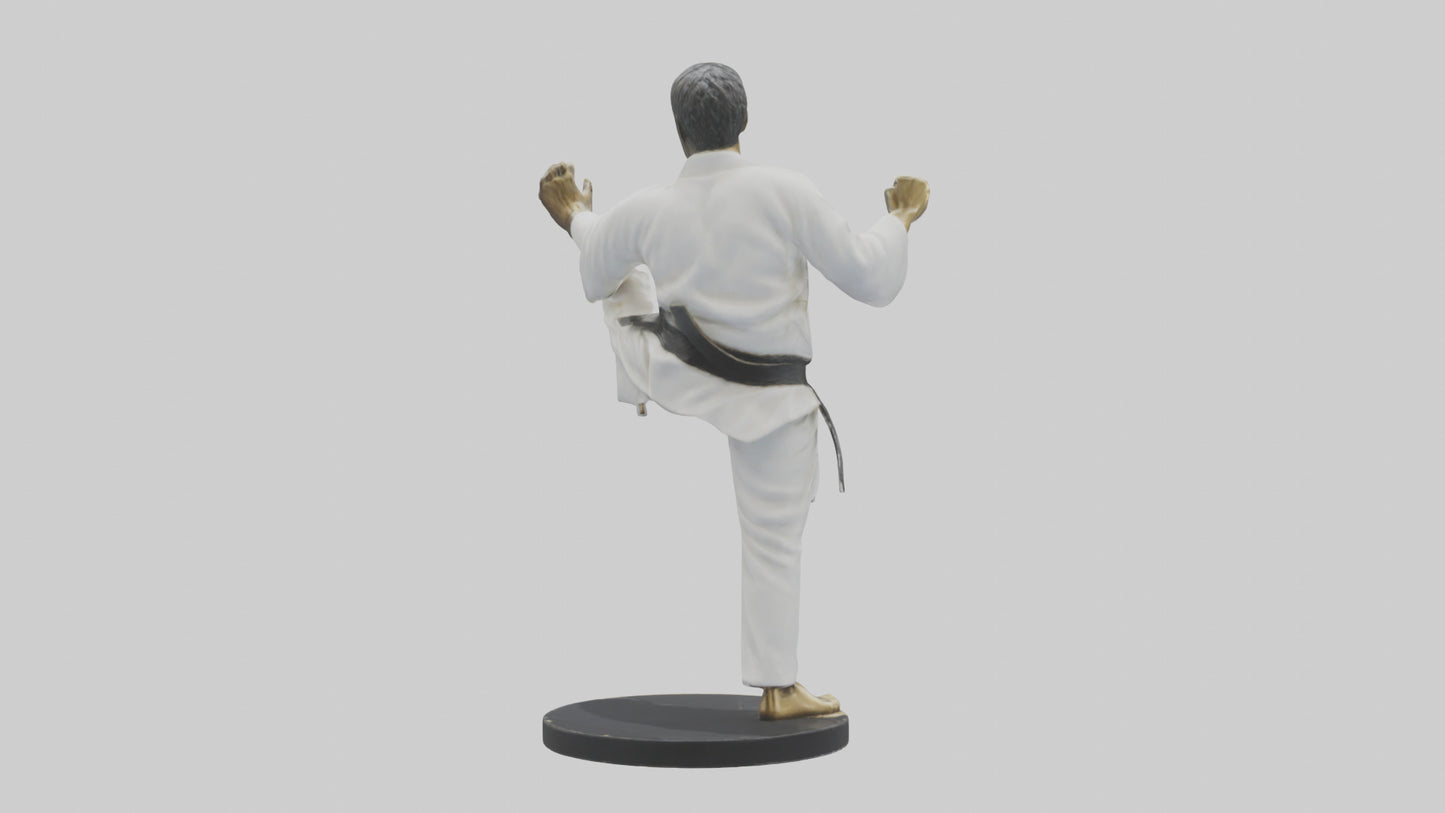 3D model Karate Black Belt Statue model VR / AR / low-poly