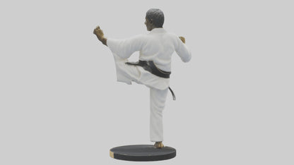 3D model Karate Black Belt Statue model VR / AR / low-poly