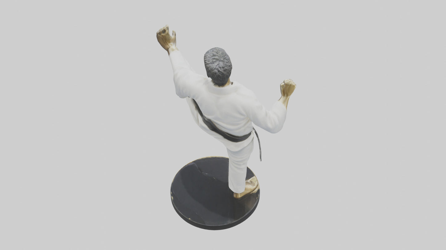 3D model Karate Black Belt Statue model VR / AR / low-poly