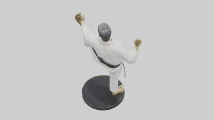 3D model Karate Black Belt Statue model VR / AR / low-poly