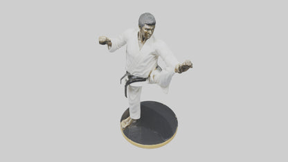 3D model Karate Black Belt Statue model VR / AR / low-poly