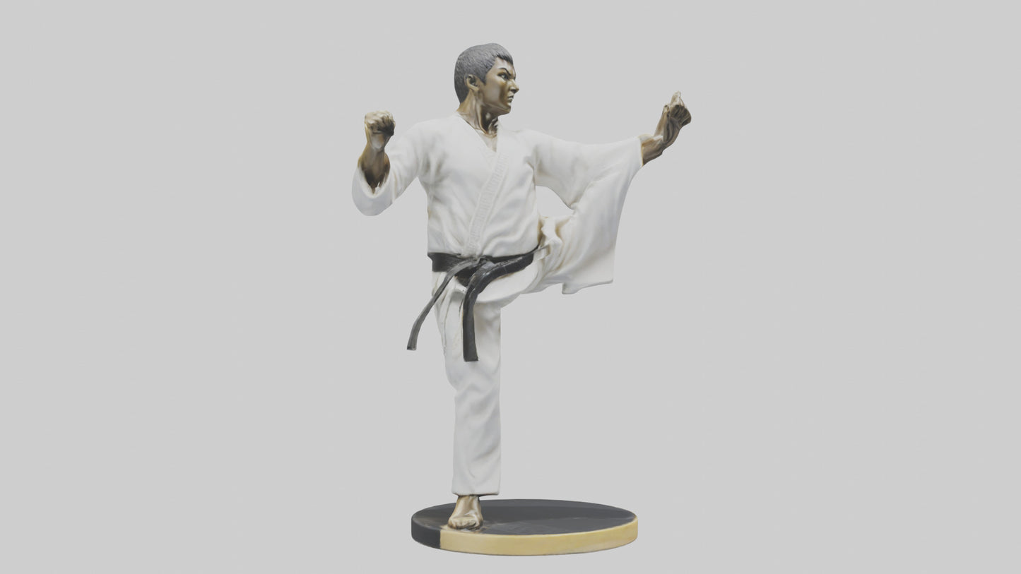 3D model Karate Black Belt Statue model VR / AR / low-poly