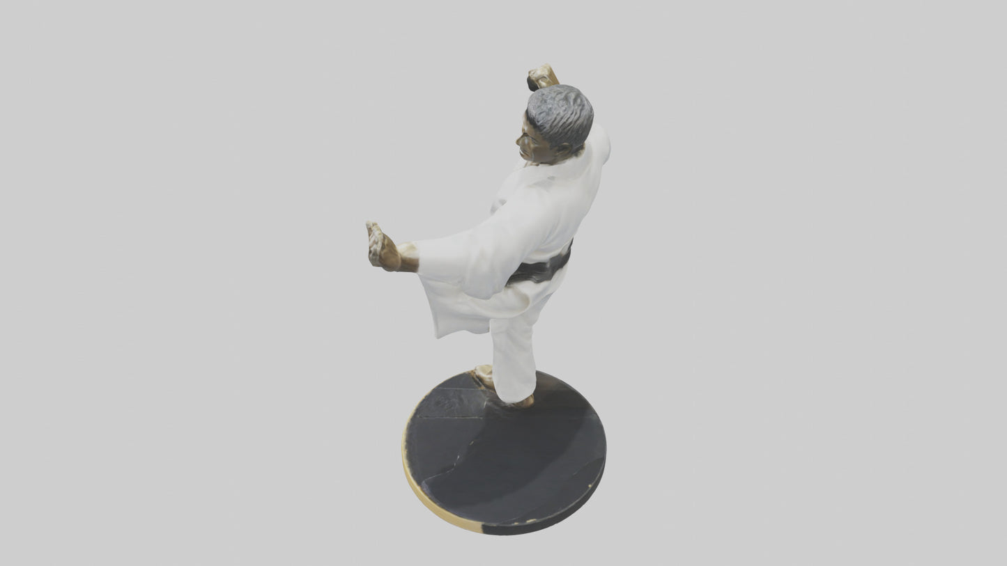 3D model Karate Black Belt Statue model VR / AR / low-poly