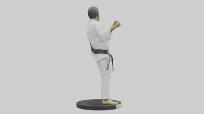 3D model Karate Black Belt Statue model VR / AR / low-poly