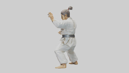 3D model Karate Fighter in Stance statue model VR / AR / low-poly