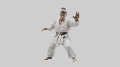 3D model Karate Fighter in Stance statue model VR / AR / low-poly
