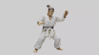 3D model Karate Fighter in Stance statue model VR / AR / low-poly