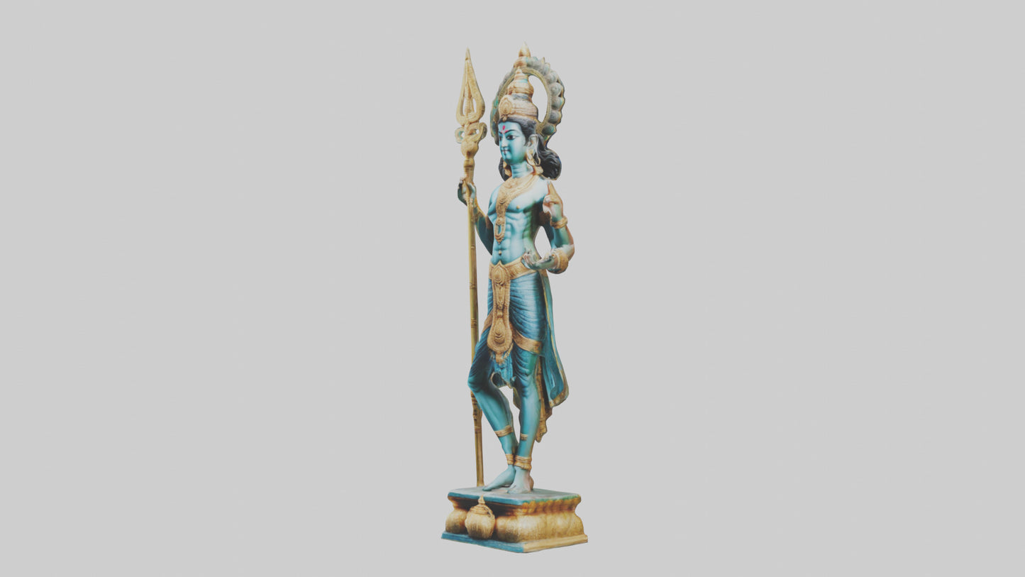 Kartikeya statue model VR / AR / low-poly