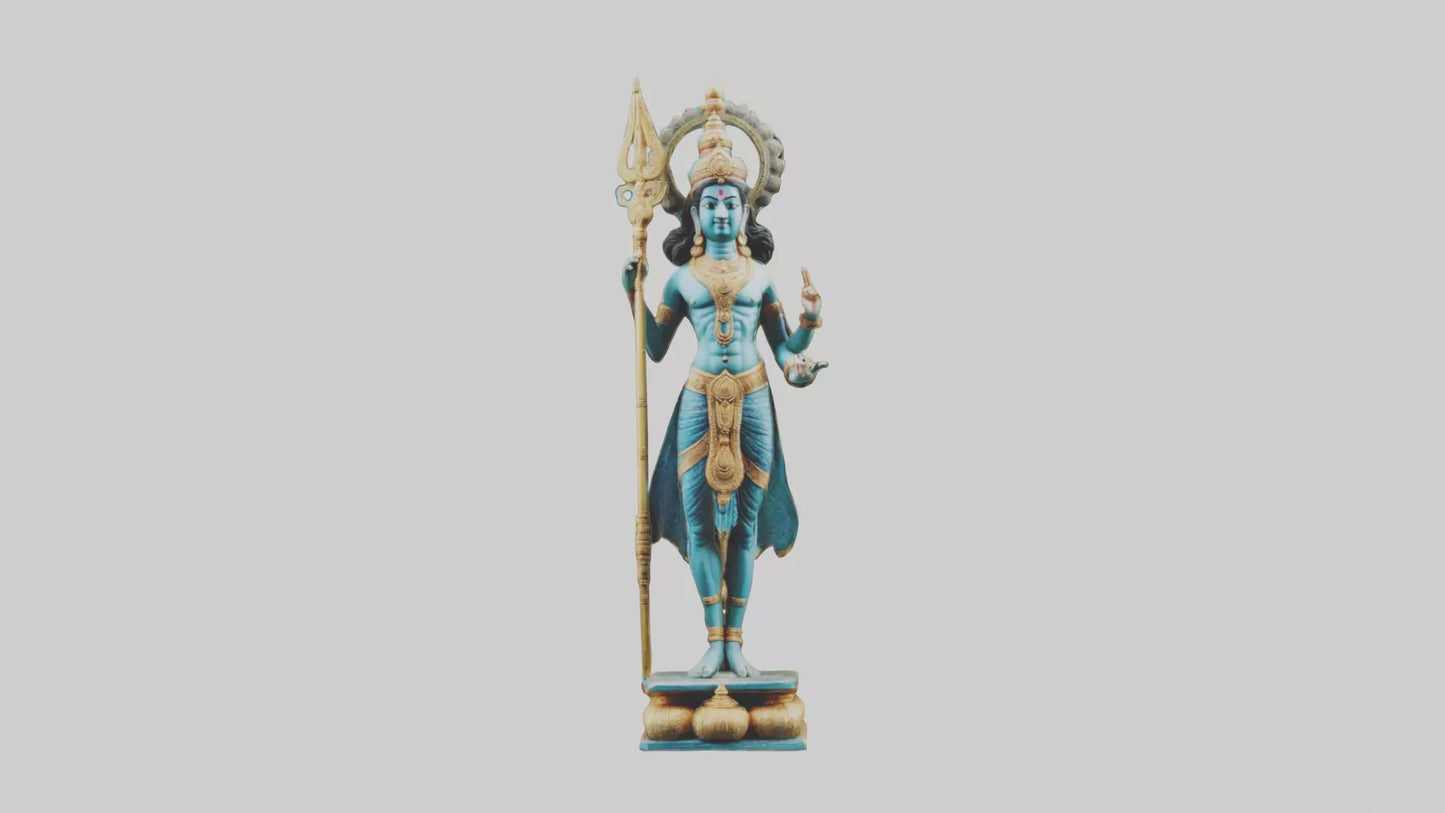 Kartikeya statue model VR / AR / low-poly