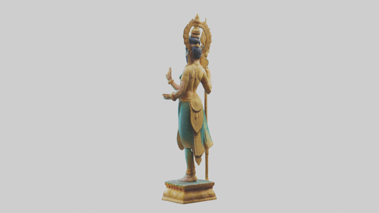 Kartikeya statue model VR / AR / low-poly
