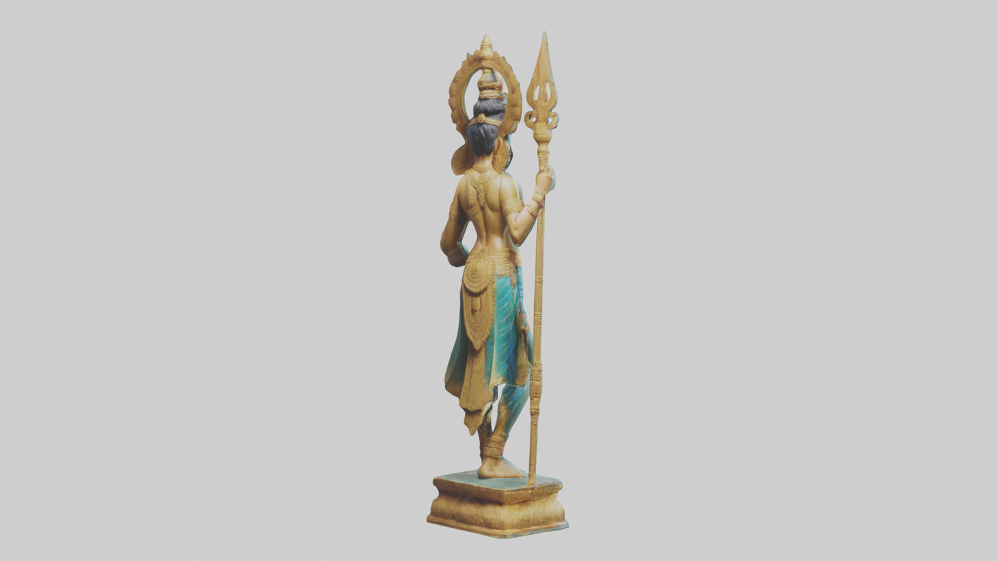 Kartikeya statue model VR / AR / low-poly