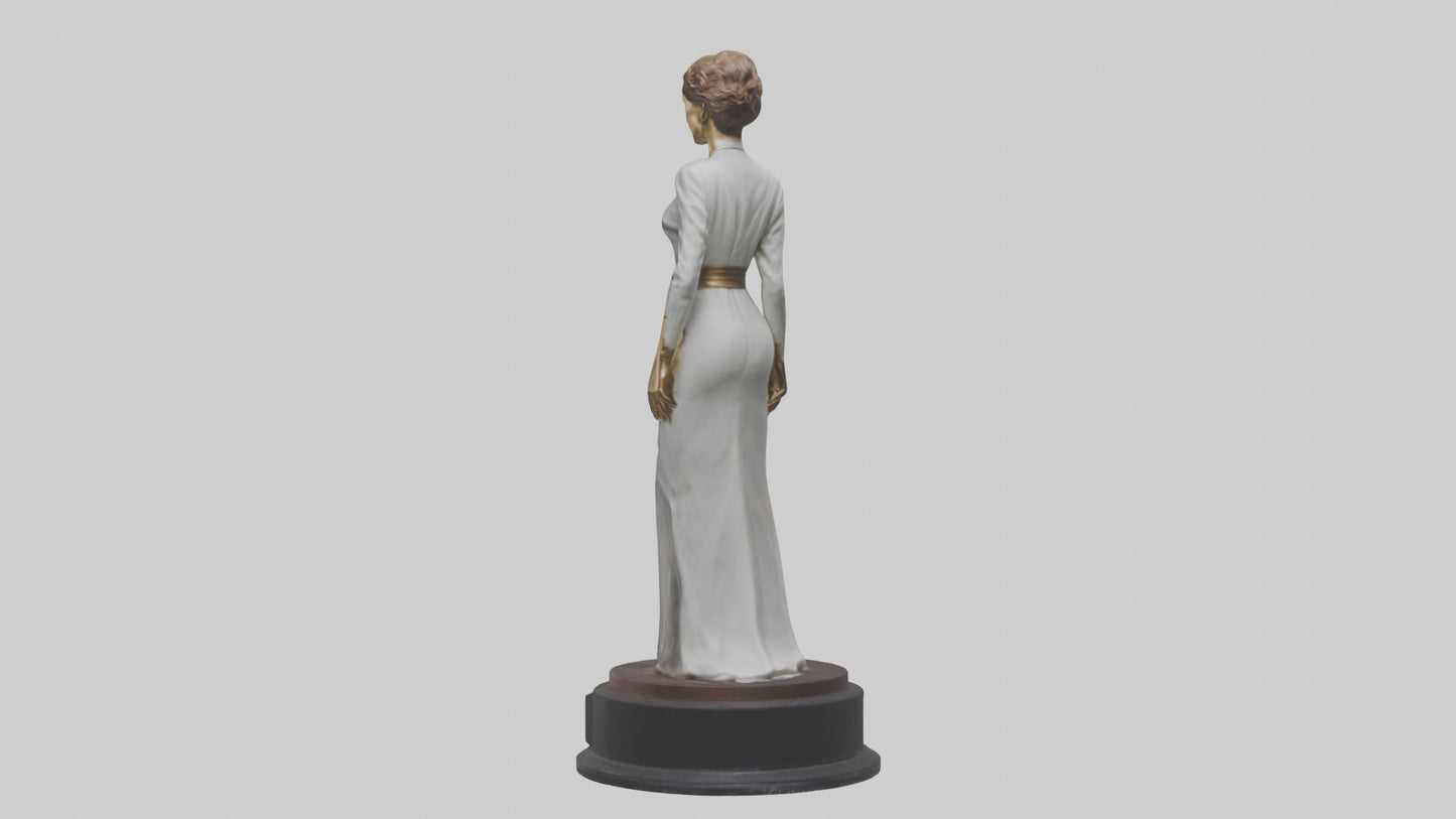 3D model Katharine Hepburn statue model VR / AR / low-poly