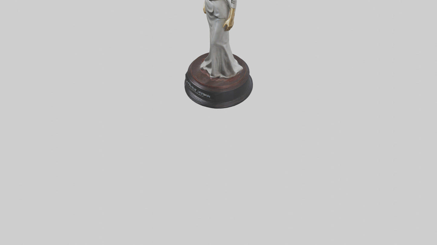 3D model Katharine Hepburn statue model VR / AR / low-poly