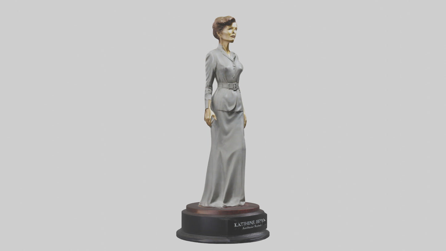 3D model Katharine Hepburn statue model VR / AR / low-poly