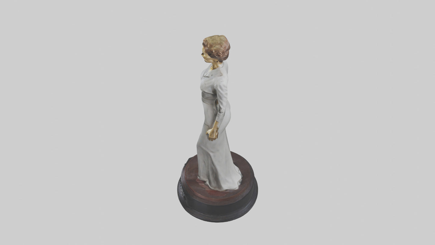 3D model Katharine Hepburn statue model VR / AR / low-poly