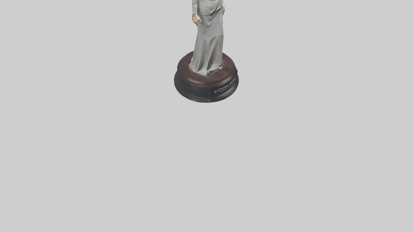 3D model Katharine Hepburn statue model VR / AR / low-poly