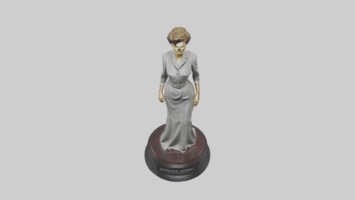 3D model Katharine Hepburn statue model VR / AR / low-poly