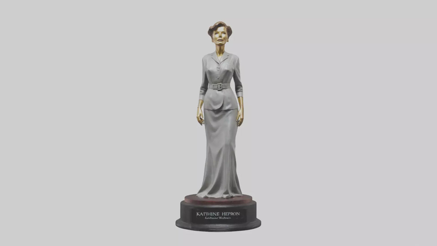 3D model Katharine Hepburn statue model VR / AR / low-poly