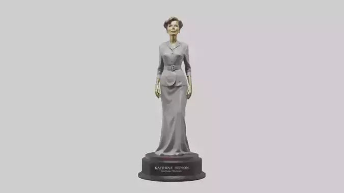 3D model Katharine Hepburn statue model VR / AR / low-poly