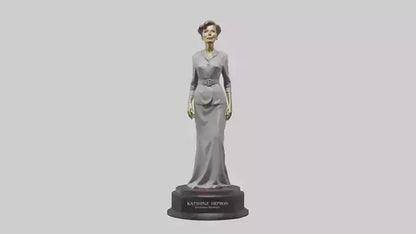 3D model Katharine Hepburn statue model VR / AR / low-poly