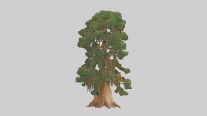 3D model Kauri tree model VR / AR / low-poly