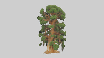 3D model Kauri tree model VR / AR / low-poly