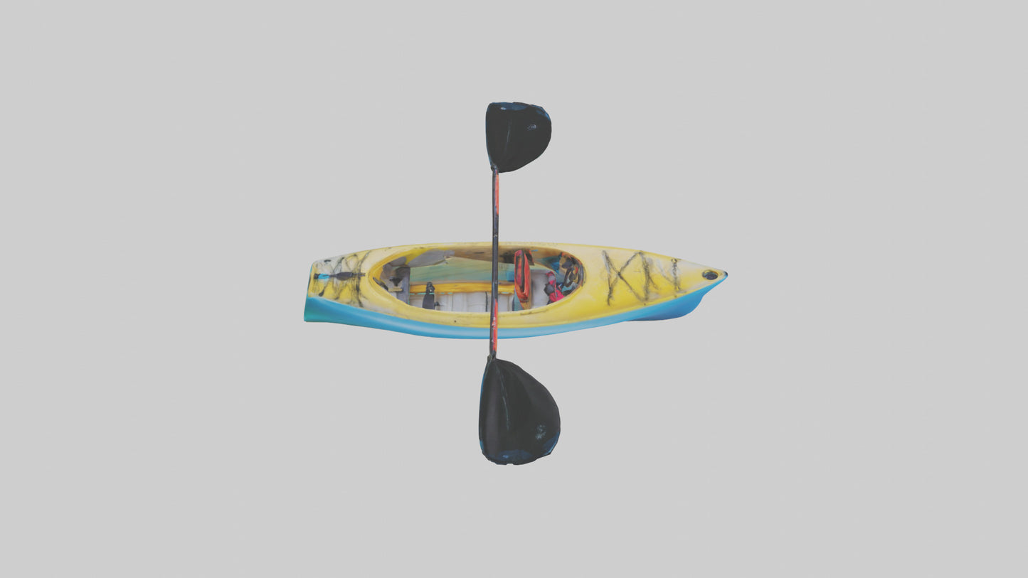 3D model Kayaking on River model VR / AR / low-poly