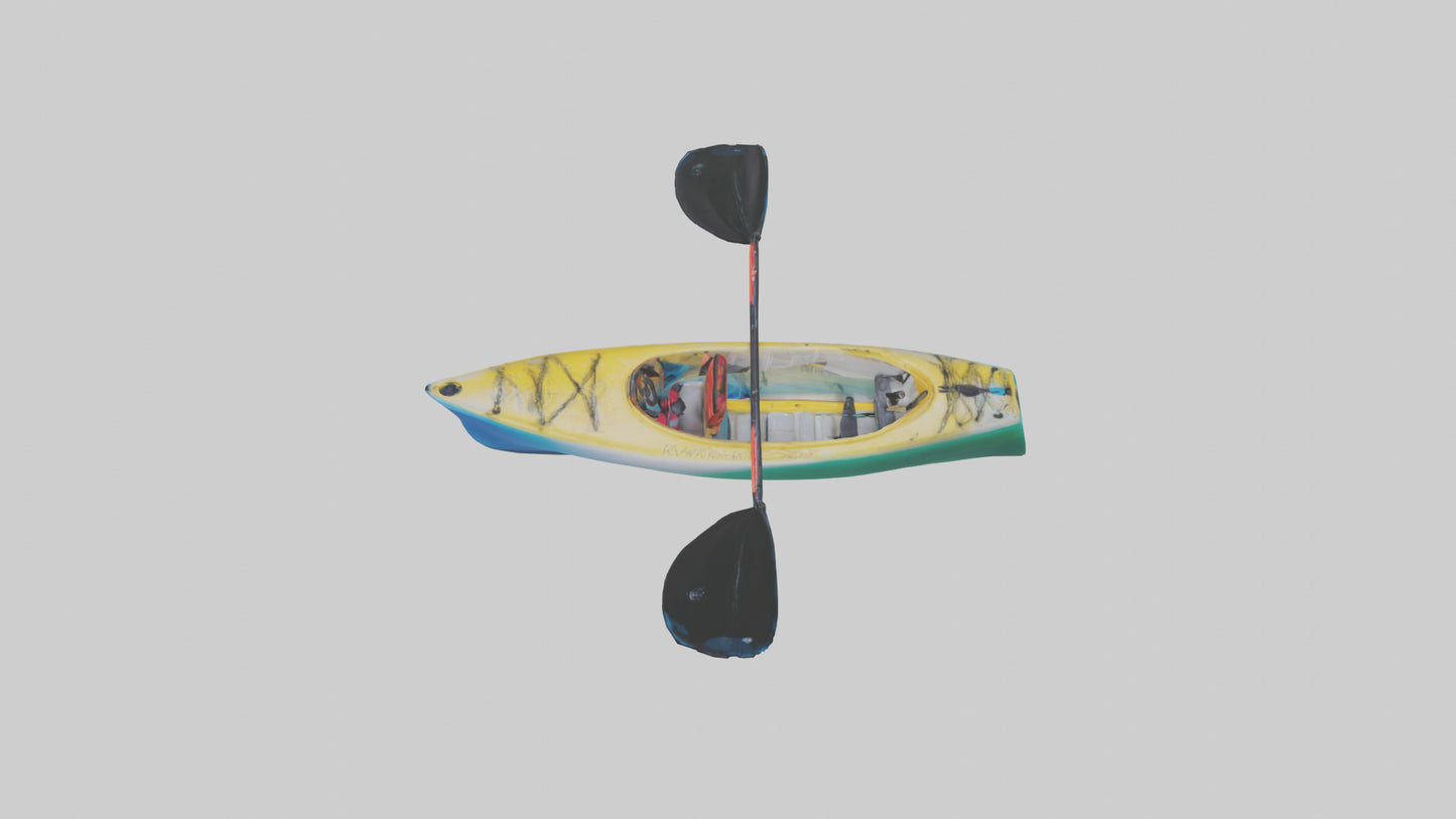 3D model Kayaking on River model VR / AR / low-poly
