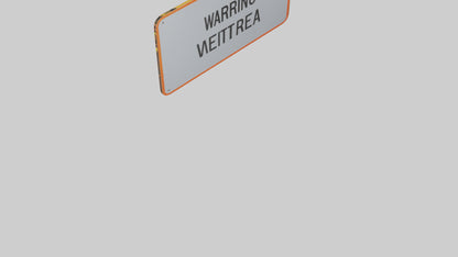 3D model Keep Area Ventilated Warning Sign model VR / AR / low-poly