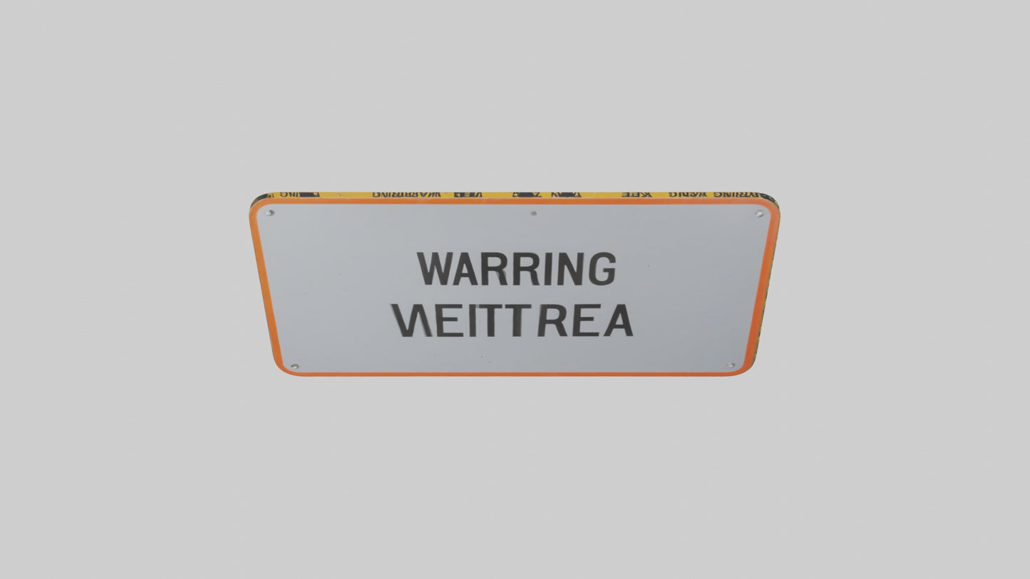 3D model Keep Area Ventilated Warning Sign model VR / AR / low-poly