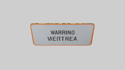3D model Keep Area Ventilated Warning Sign model VR / AR / low-poly