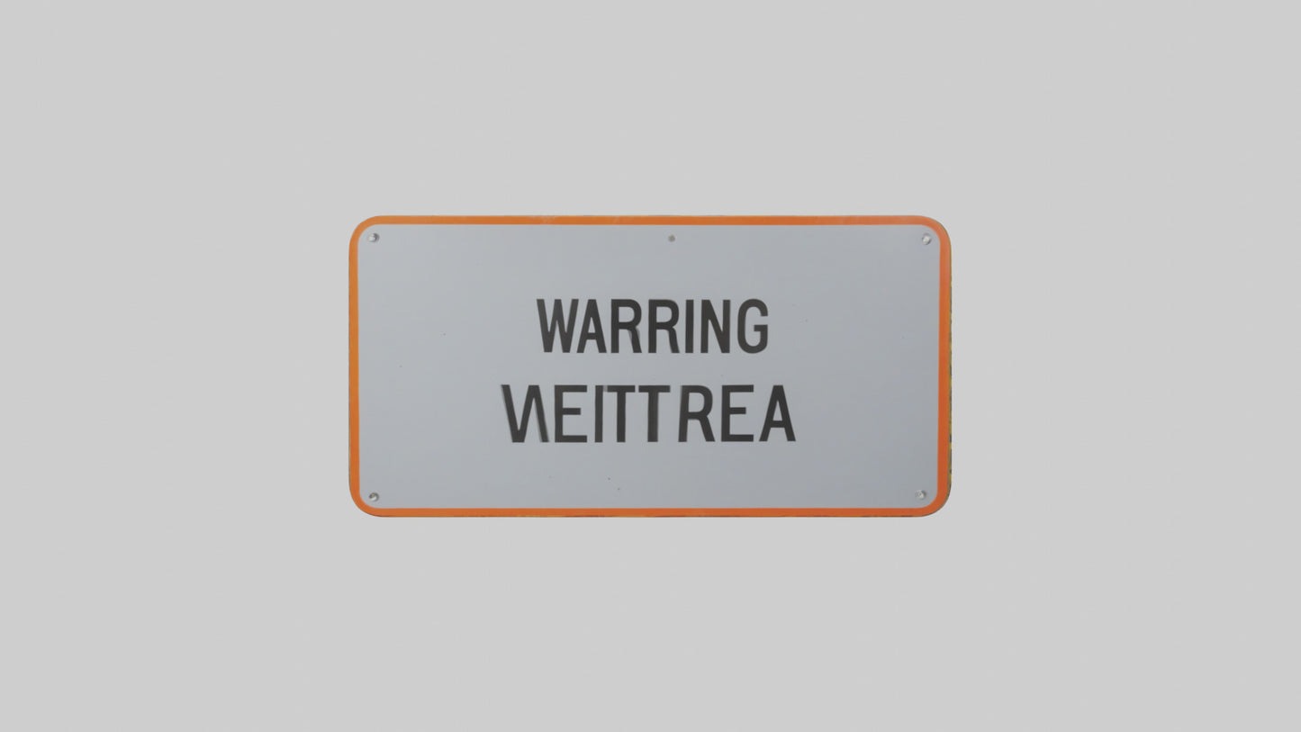 3D model Keep Area Ventilated Warning Sign model VR / AR / low-poly
