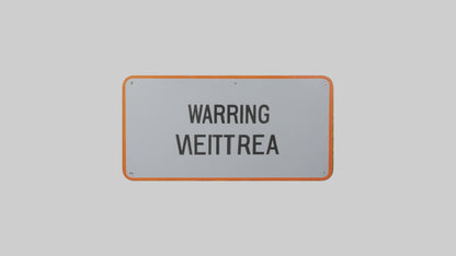 3D model Keep Area Ventilated Warning Sign model VR / AR / low-poly