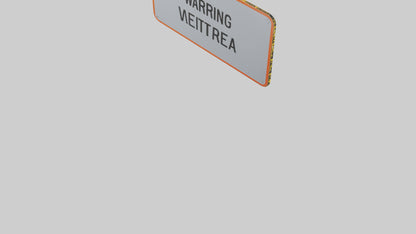 3D model Keep Area Ventilated Warning Sign model VR / AR / low-poly