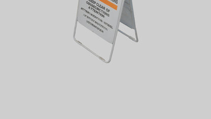 3D model Keep Clear of Obstructions Attention Sign model VR / AR / low-poly