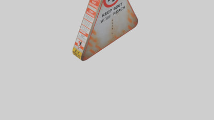 3D model Keep Out of Reach Warning Sign model VR / AR / low-poly