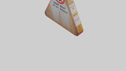 3D model Keep Out of Reach Warning Sign model VR / AR / low-poly