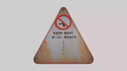 3D model Keep Out of Reach Warning Sign model VR / AR / low-poly