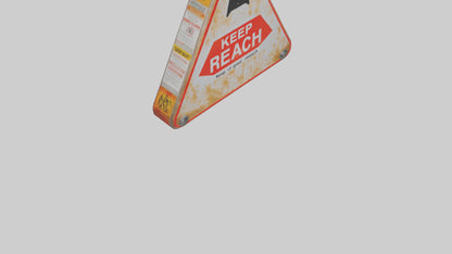 3D model Keep Out of Reach Warning Sign model VR / AR / low-poly