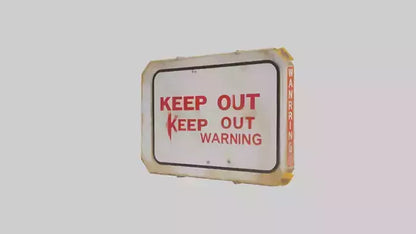 3D model Keep Out Warning Sign model VR / AR / low-poly