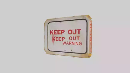 3D model Keep Out Warning Sign model VR / AR / low-poly