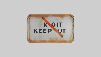 3D model Keep Out Warning Sign model VR / AR / low-poly