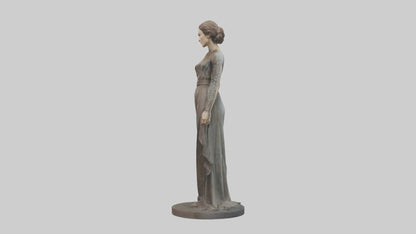 3D model Keira Knightley statue model VR / AR / low-poly