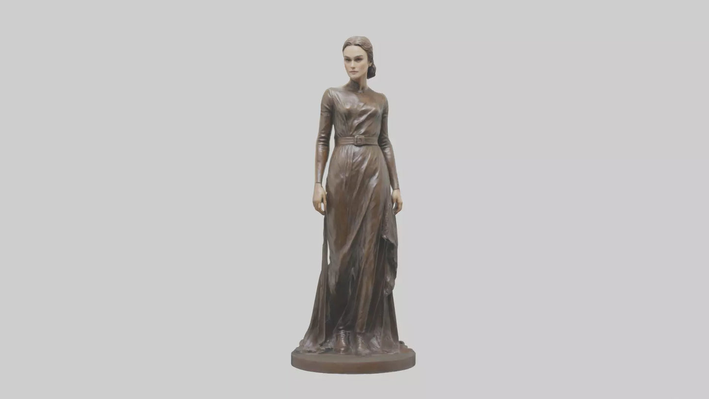 3D model Keira Knightley statue model VR / AR / low-poly