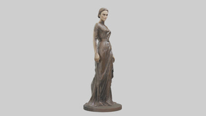 3D model Keira Knightley statue model VR / AR / low-poly