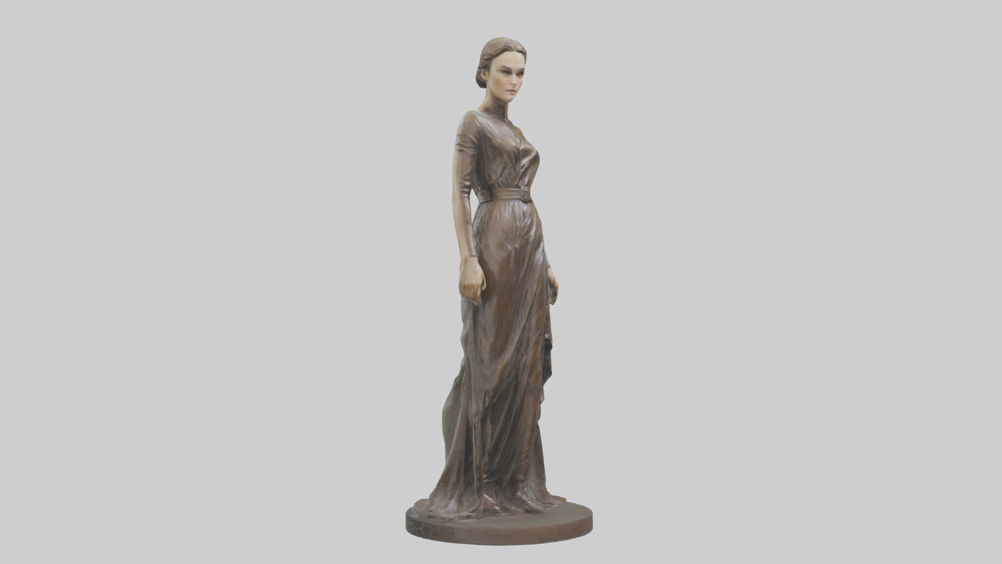3D model Keira Knightley statue model VR / AR / low-poly