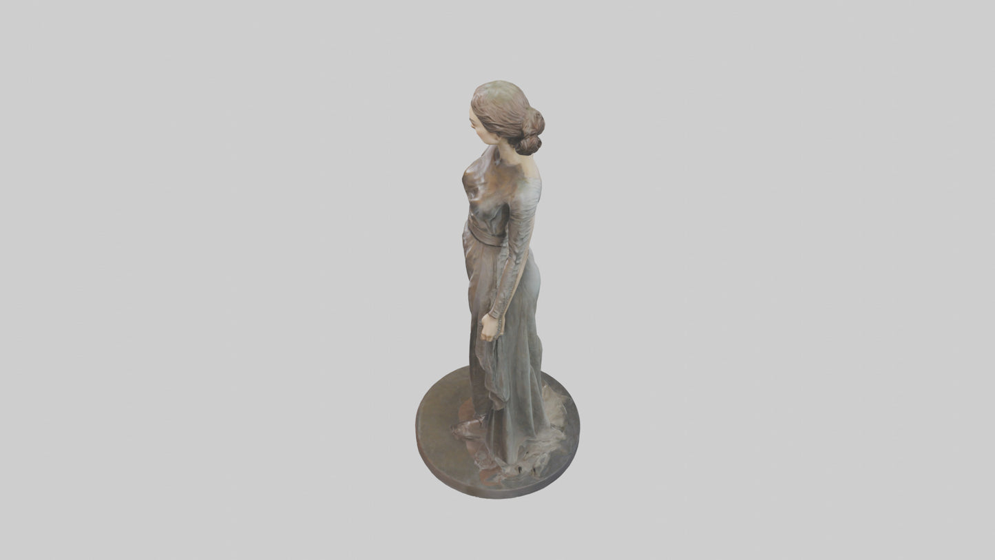 3D model Keira Knightley statue model VR / AR / low-poly